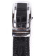 Ремень-автомат CROCODILE LEATHER 18010 из натуральной кожи крокодила Черный фото