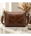 Сумка женская кожаная на одно отделение Vintage 20052 Коричневая