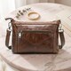 Сумка женская кожаная на одно отделение Vintage 20052 Коричневая фото