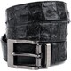 Ремень классика из натуральной кожи крокодила CROCODILE LEATHER 18018 Черный фото