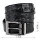 Ремень классика из натуральной кожи крокодила CROCODILE LEATHER 18018 Черный фото