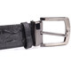 Ремень классика из натуральной кожи крокодила CROCODILE LEATHER 18018 Черный фото