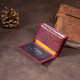 Визитница-книжка ST Leather 19218 Бордовая фото