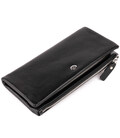 Гаманець-клатч зі шкіри з кишенею для мобільного ST Leather 19310 Чорний