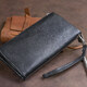 Кошелек-клатч из кожи с карманом для мобильного ST Leather 19310 Черный фото