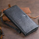 Кошелек-клатч из кожи с карманом для мобильного ST Leather 19310 Черный фото