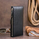 Оригинальный кошелек кожаный женский на хлястике с кнопкой ST Leather 19280 Черный фото