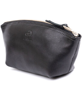 Жіноча косметичка зі шкіри Amelin GRANDE PELLE 11302 Чорна