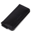 Кожаный женский кошелек на молнии GRANDE PELLE 11562 Черный