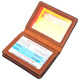 Практичная обложка на автодокументы в винтажной коже Сердце GRANDE PELLE 16711 Светло-коричневая фото