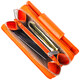 Яркое вертикальное портмоне для женщин с монетницей на молнии из натуральной кожи флотар CANPELLINI 21602 Оранжевое фото