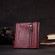 Стильный небольшой кошелек из натуральной кожи GRANDE PELLE 16800 Бордовый фото
