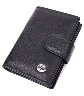 Надежная визитница из натуральной кожи ST Leather 22469 Черный