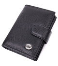 Надежная визитница из натуральной кожи ST Leather 22469 Черный