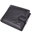 Бумажник для мужчин удобного размера из натуральной кожи ST Leather 22463 Черный