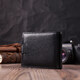 Бумажник для мужчин удобного размера из натуральной кожи ST Leather 22463 Черный фото