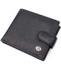 Мужской бумажник удобного размера из натуральной кожи ST Leather 22471 Черный