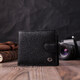 Мужской бумажник удобного размера из натуральной кожи ST Leather 22471 Черный фото