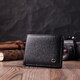 Компактное мужское портмоне из натуральной кожи ST Leather 22486 Черный фото