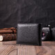 Компактное мужское портмоне из натуральной кожи ST Leather 22486 Черный фото