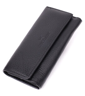 Велика ключниця з функцією гаманця з натуральної шкіри ST Leather 22492 Чорний