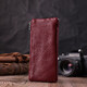 Кожаная ключница на молнии ST Leather 22558 Бордовый фото
