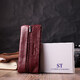 Кожаная ключница на молнии ST Leather 22558 Бордовый фото