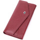 Кошелек для женщин из натуральной кожи с геометрическим клапаном ST Leather 22547 Бордовый фото