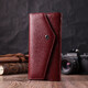 Кошелек для женщин из натуральной кожи с геометрическим клапаном ST Leather 22547 Бордовый фото