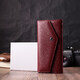 Кошелек для женщин из натуральной кожи с геометрическим клапаном ST Leather 22547 Бордовый фото