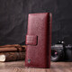 Кошелек для женщин на четыре отделения для купюр из натуральной кожи ST Leather 22550 Бордовый фото