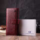 Кошелек для женщин на четыре отделения для купюр из натуральной кожи ST Leather 22550 Бордовый фото