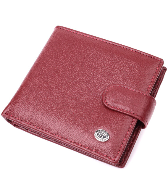 Женский практичный бумажник из натуральной кожи ST Leather 22554 Бордовый фото
