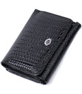 Женский стильный кошелек из фактурной натуральной кожи ST Leather 22732 Черный