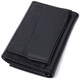 Удобный компактный кошелек с монетницей из натуральной кожи ST Leather 22742 Черный фото