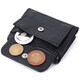 Удобный компактный кошелек с монетницей из натуральной кожи ST Leather 22742 Черный фото