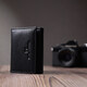 Удобный компактный кошелек с монетницей из натуральной кожи ST Leather 22742 Черный фото