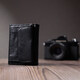 Удобный компактный кошелек с монетницей из натуральной кожи ST Leather 22742 Черный фото