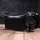 Кожаная бананка унисекс GRANDE PELLE 22813 Черный фото