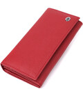 Яркий вертикальный кошелек из натуральной кожи ST Leather 23087 Красный