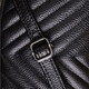 Сумка прошита треугольниками из натуральной кожи Vintage 22909 Черный фото