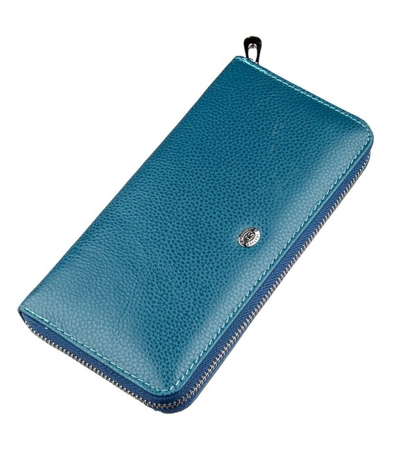 Жіночий клатч-візитниця ST Leather 18861 Блакитний