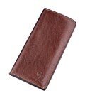 Кожаный вертикальный купюрник GRANDE PELLE 11213 Коричневый
