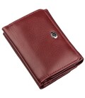 Компактный женский бумажник на кнопке ST Leather 18885 Темно-красный