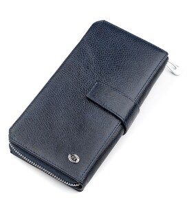 Чоловічий гаманець ST Leather 18454 (ST128) шкіряний Синій