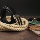 Ремень мужской с автоматической пряжкой и черными вставками Vintage 20281 Черный фото