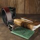 Ремень мужской с пряжкой автомат с силуэтом орла Vintage 20298 Коричневый фото