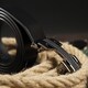 Ремень мужской с пряжкой уголки Vintage 20262 Черный фото