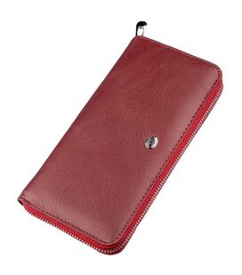 Универсальный женский клатч на молнии ST Leather 18865 Красный фото