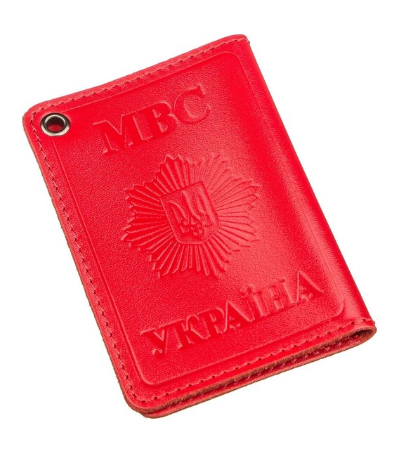 Компактная обложка на документы МВС Украины SHVIGEL 13978 Красная фото